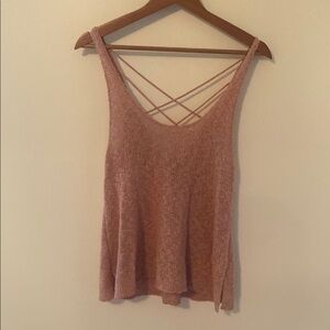 Pink Sleeveless Knit Top
